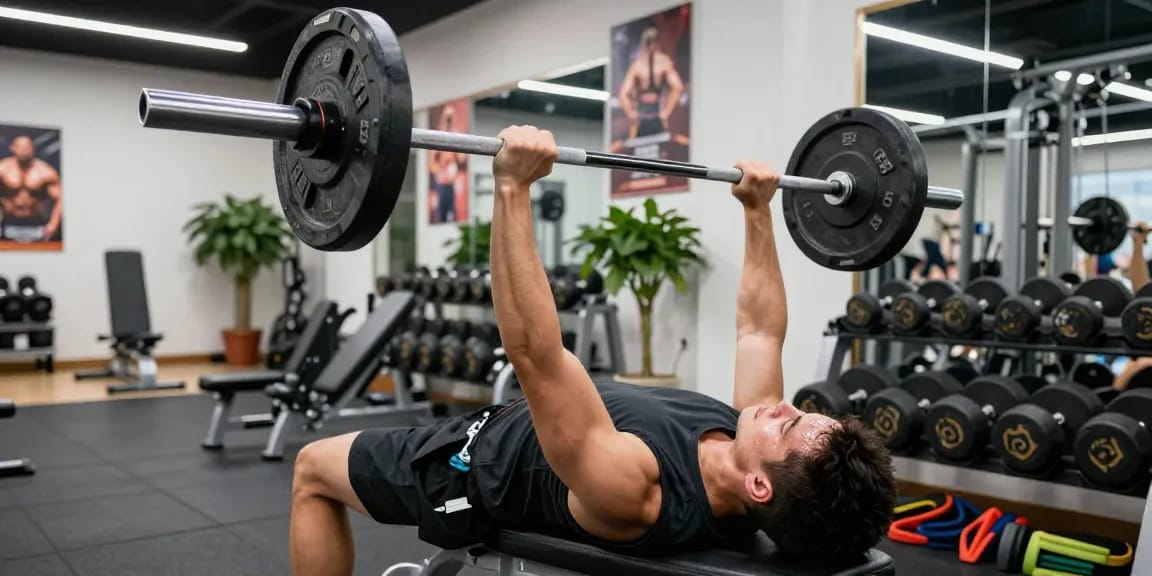 Sportieve training in een moderne gym met Unique Pharma Steroïden Winkel producten zichtbaar